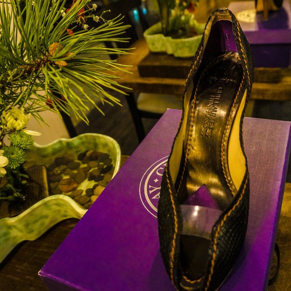 Guillaume  black  shoes from anaconda skin size 37 - Picture 2 of 8